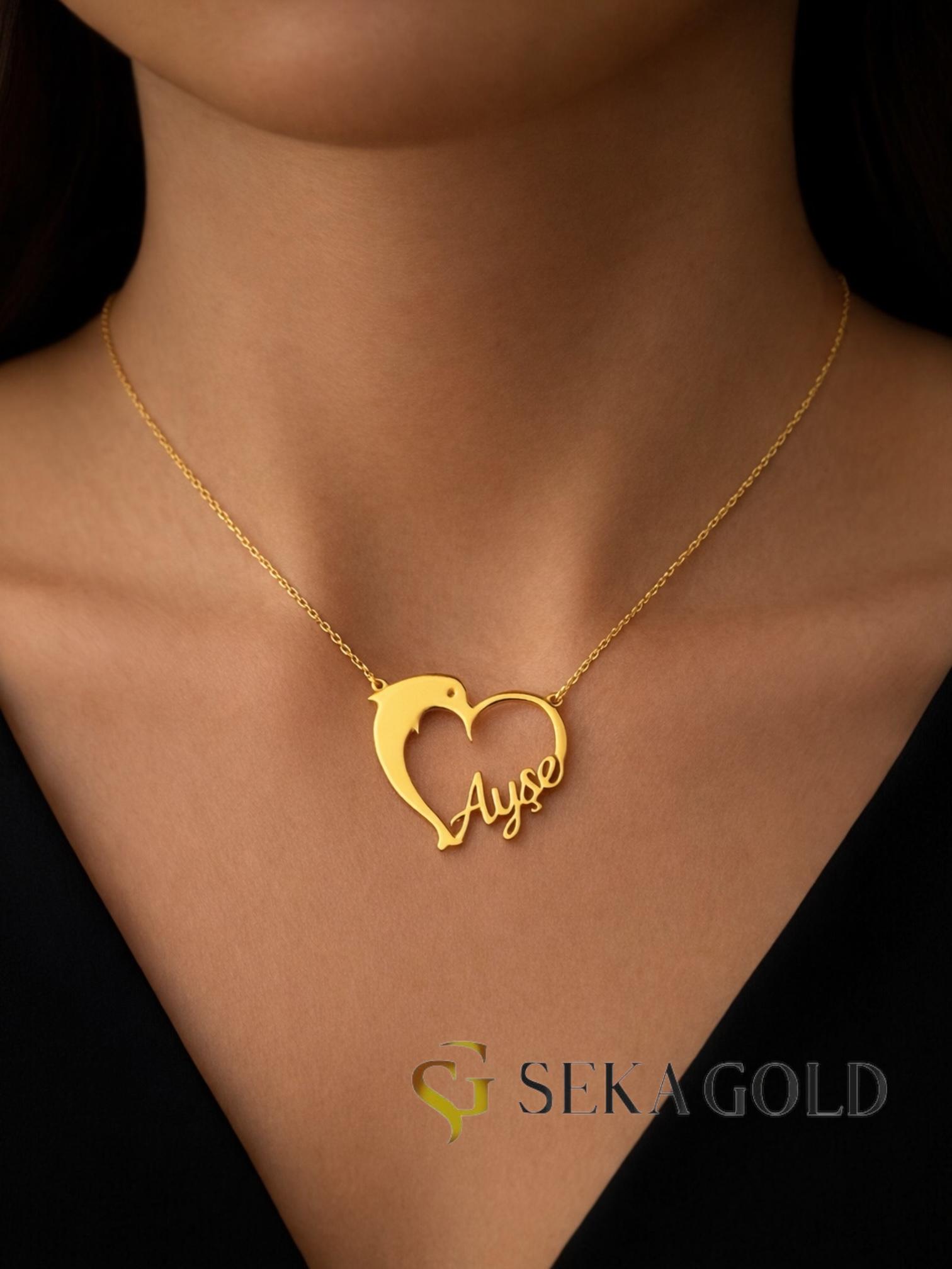 Yunus Balığı İsim Kolye – 925 Ayar Gümüş