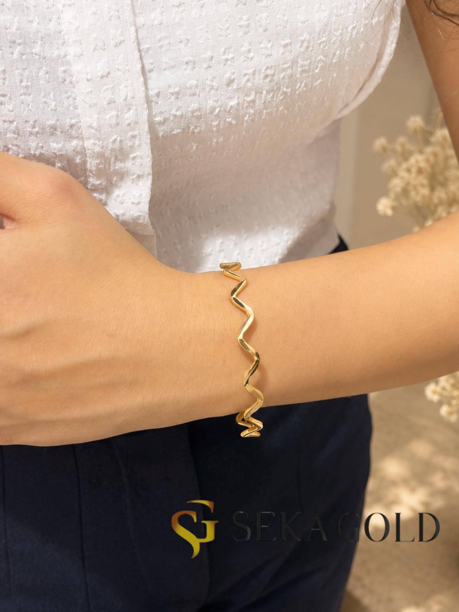 Zigzag Ajda Bilezik – 925 Ayar Gümüş
